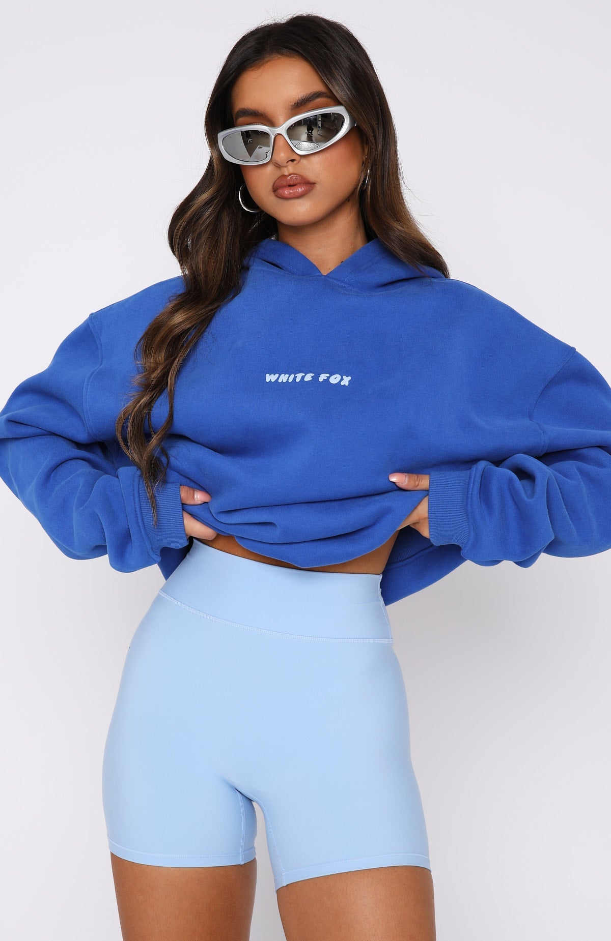 White Fox Leisure Series Oversized Hoodie Cobalt
