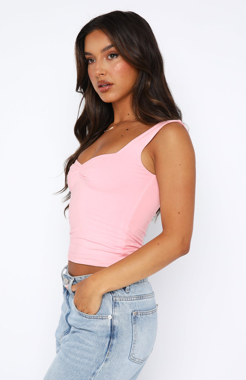 White Fox Love Of Summer Top Baby Pink