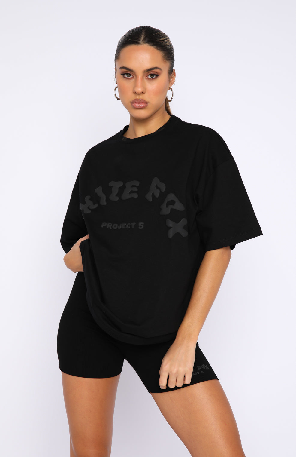 White Fox Project 5 Oversized Tee Ink