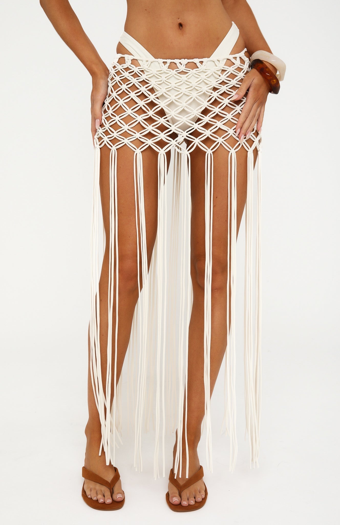 White Fox Tease And Tangle Mini Skirt Coconut