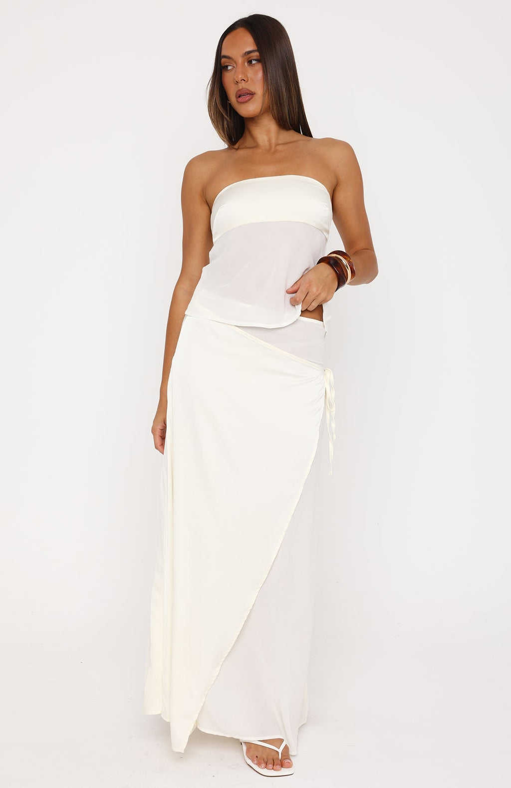 White Fox Sweet Sunshine Maxi Skirt Butter