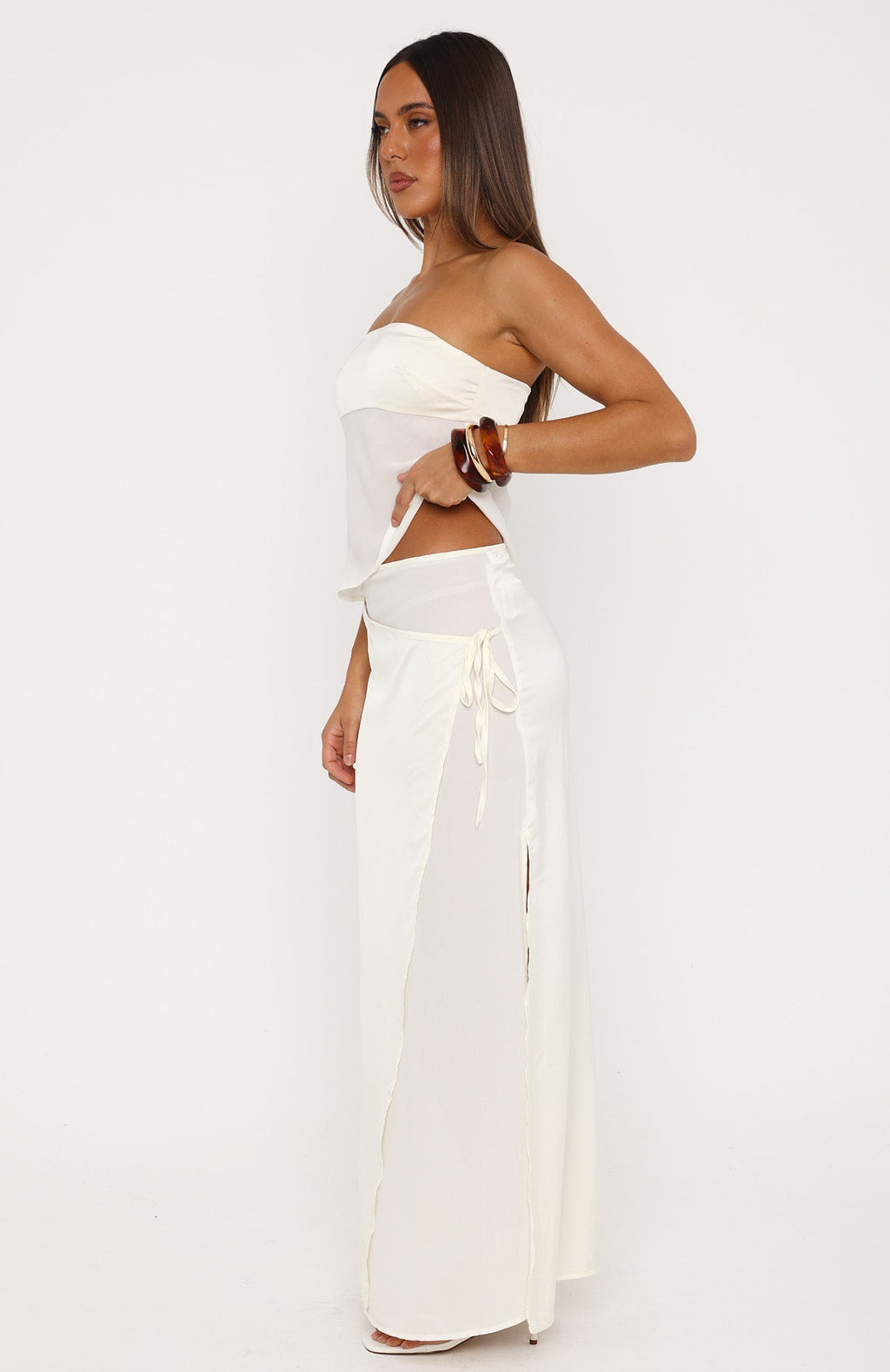 White Fox Sweet Sunshine Maxi Skirt Butter