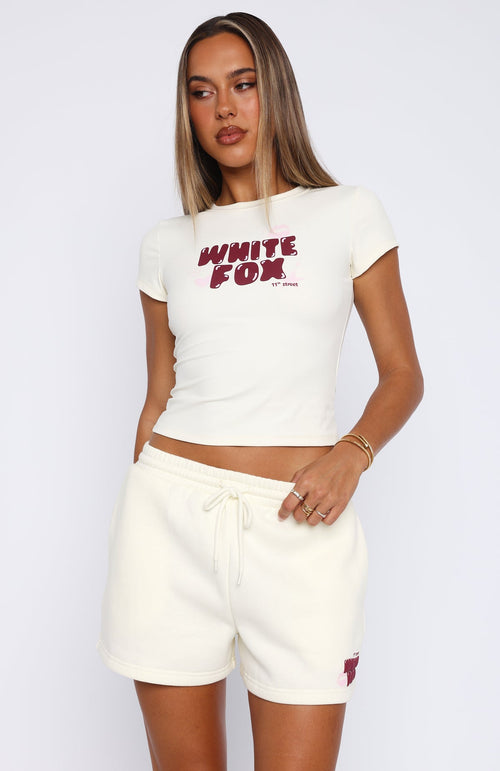 White Fox 11th Street Sweet Kisses Lounge Shorts Cake Batter