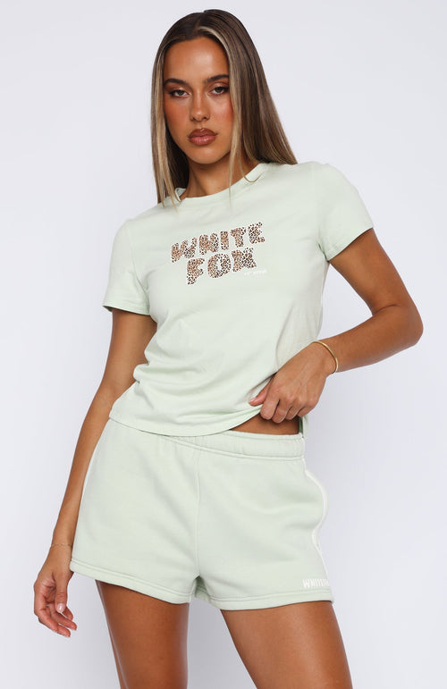 White Fox 11th Street Out & About Lounge Shorts Iced Matcha