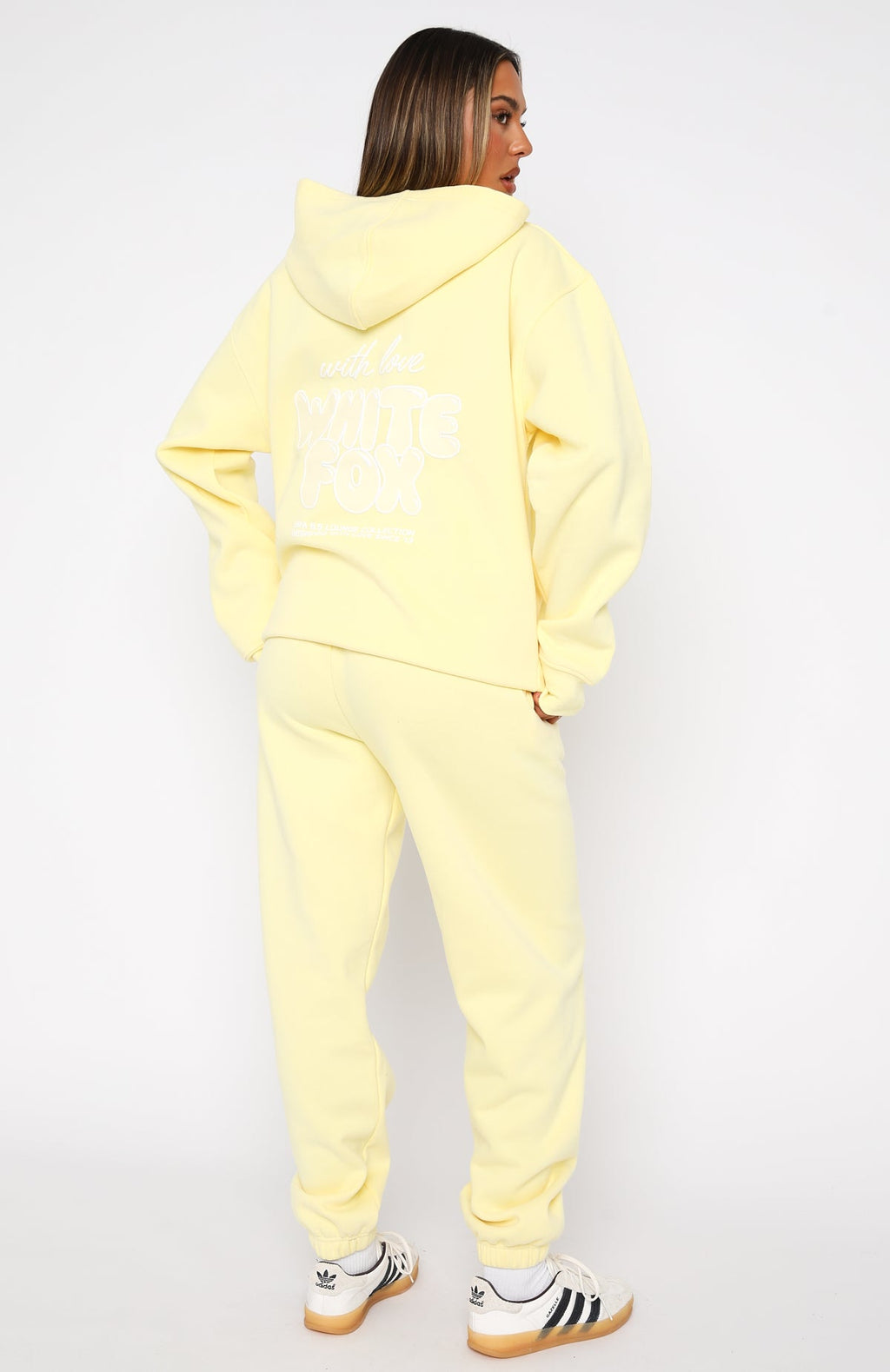 White Fox With Love Always Sweatpants Lemon