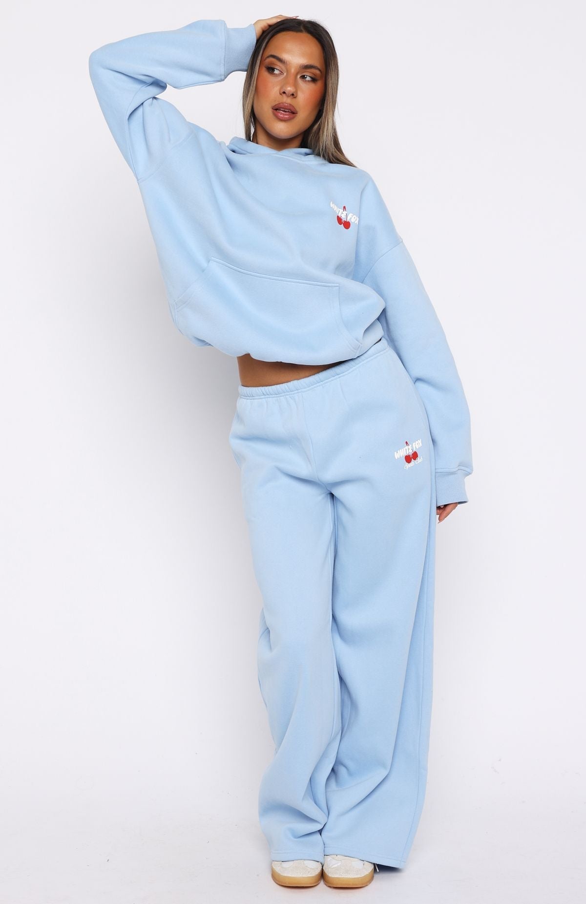 White Fox Club 14 Cassie Boxy Hoodie Blue