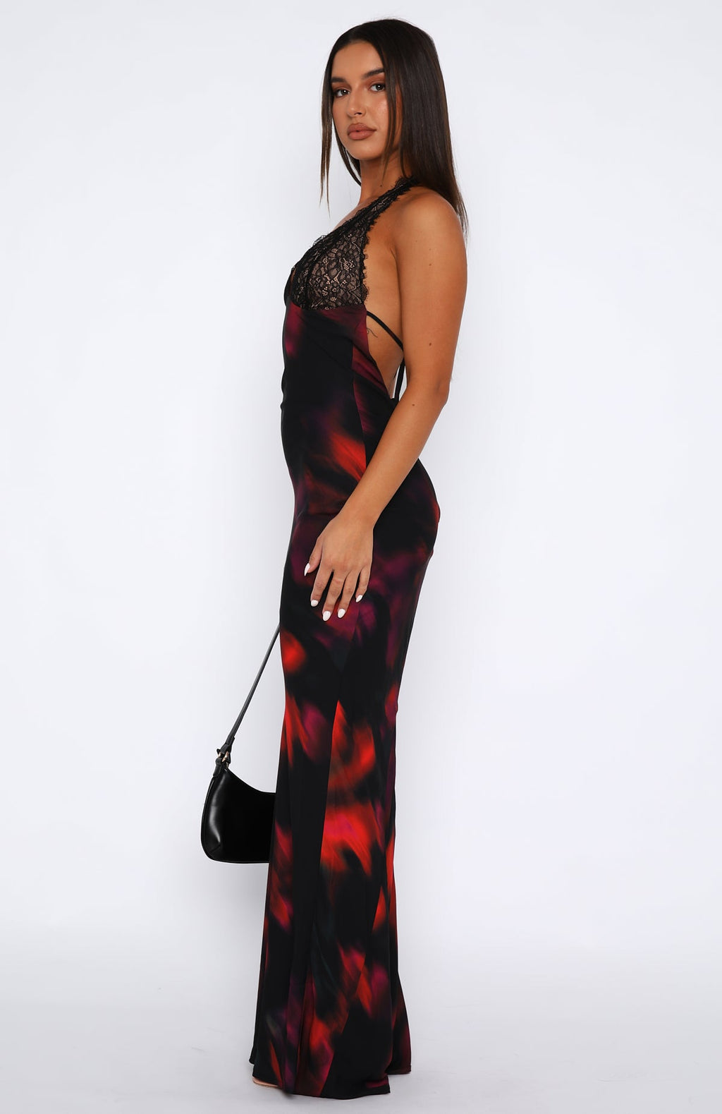 White Fox Beyond The Stars Maxi Dress Sangria Floral