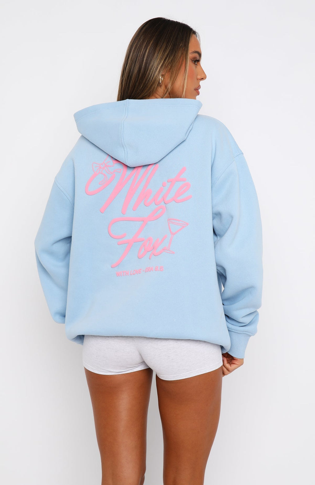 White Fox With Love Bike Shorts Grey Marle
