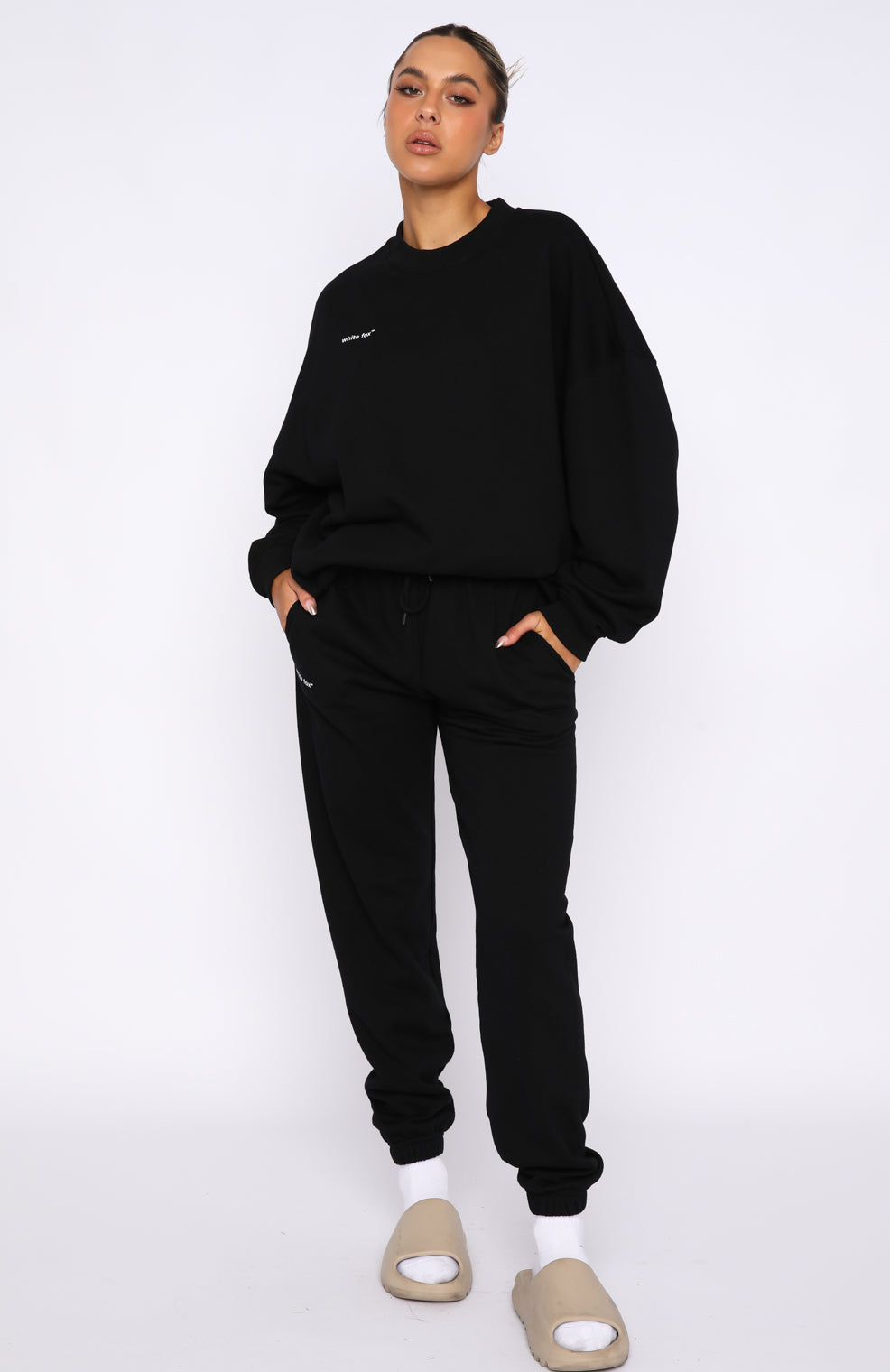 White Fox Own The Moment Sweater Black
