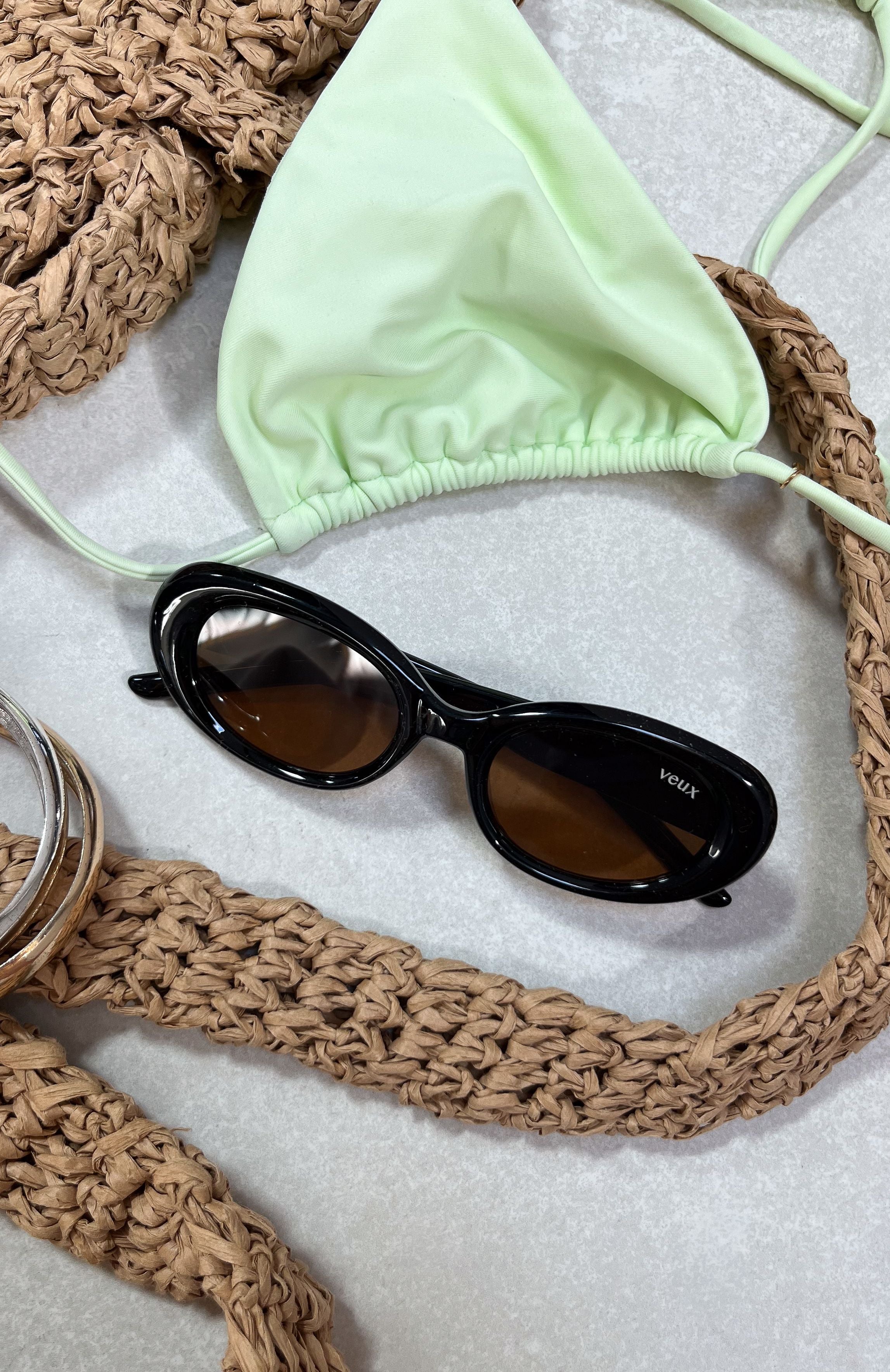 White Fox Emerald Sunglasses Black/Chocolate