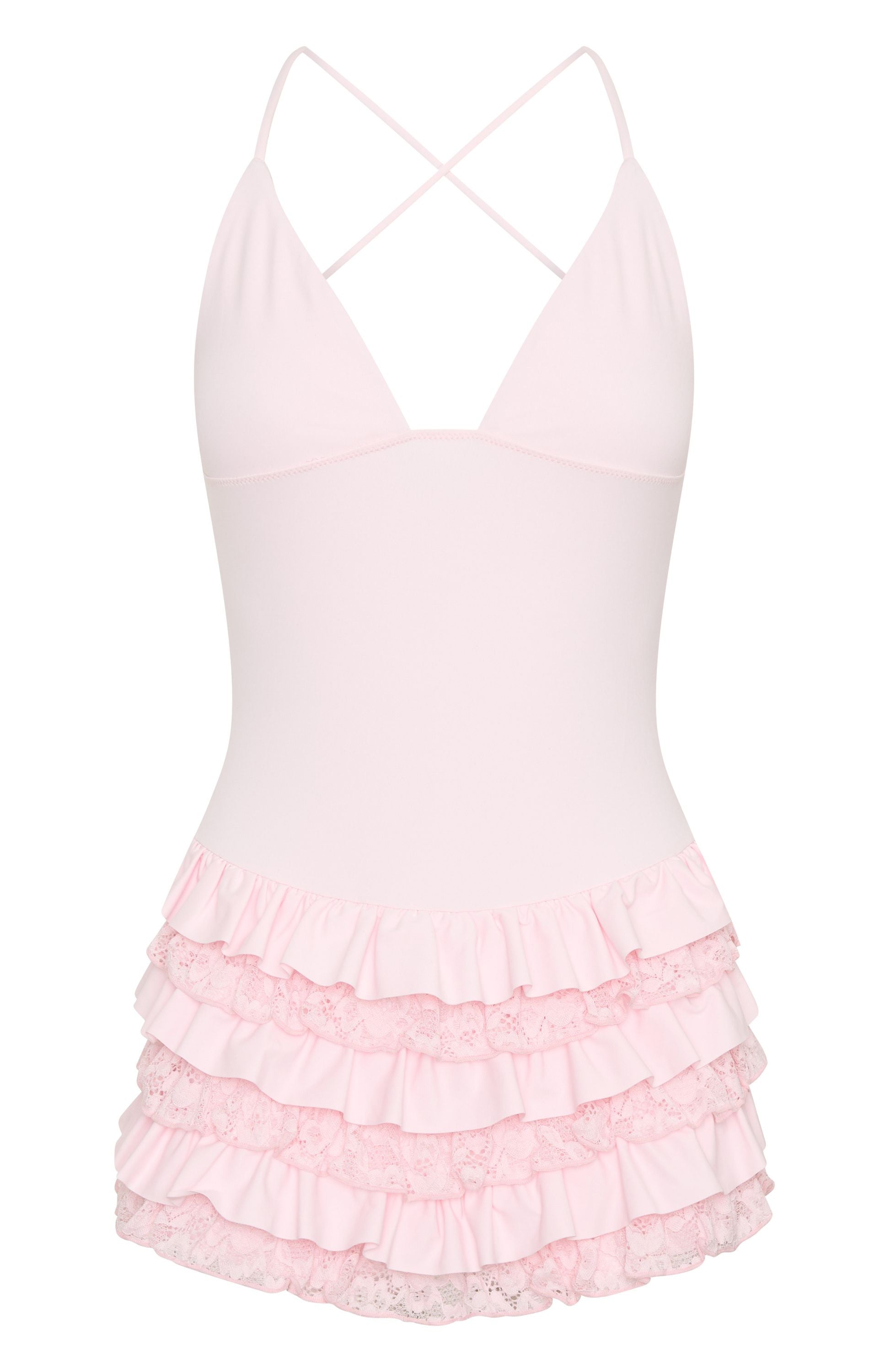 White Fox Dream Of Me Playsuit Baby Pink