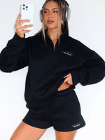 White Fox Core Essentials Lounge Shorts Black
