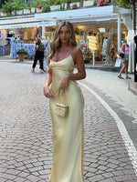 White Fox It's Not The Same Maxi Dress Lemon
