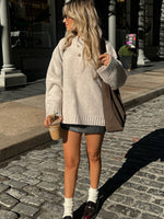 White Fox Winter's Chill Knit Sweater Oat