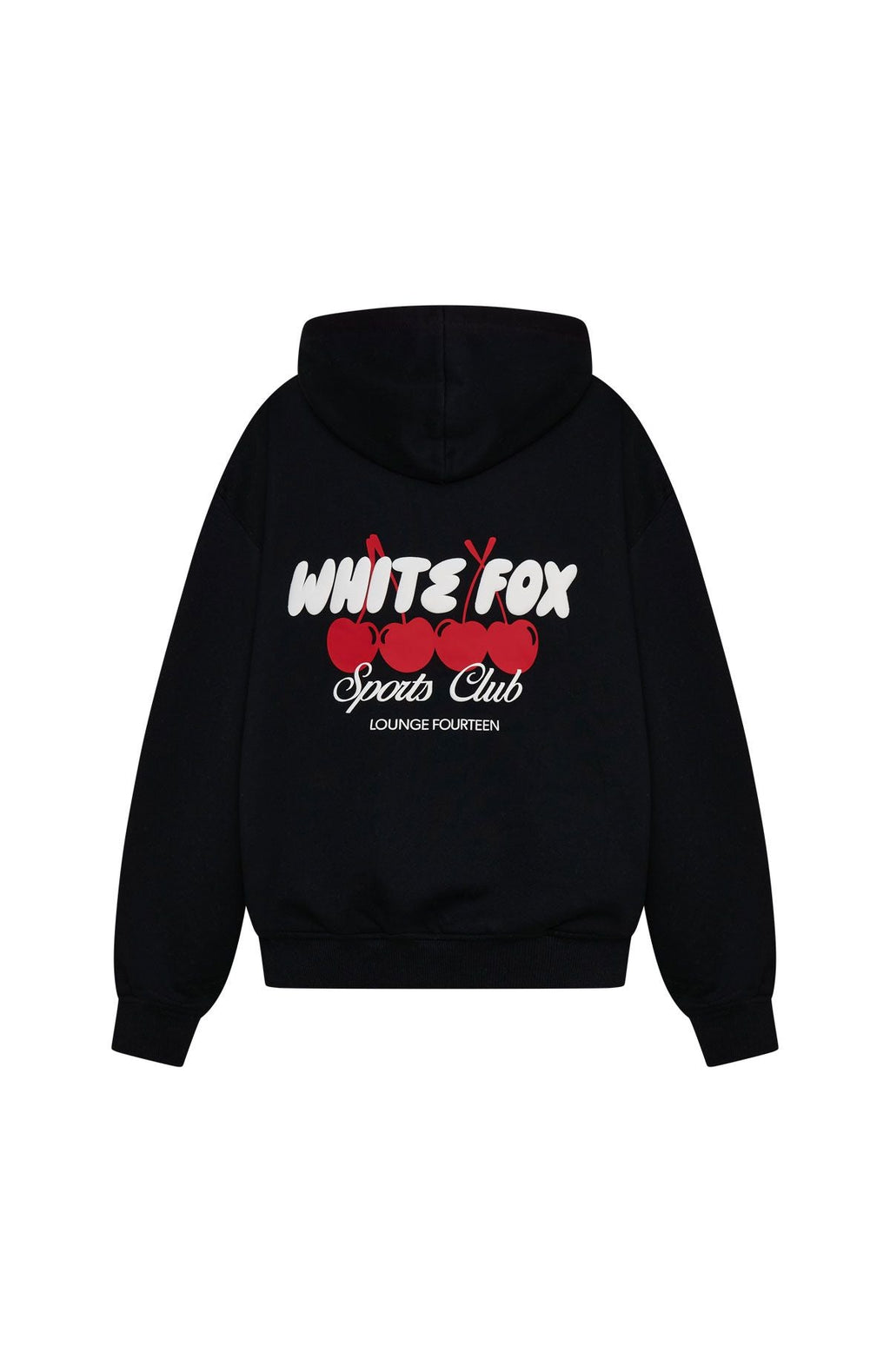 White Fox Club 14 Cassie Boxy Hoodie Black
