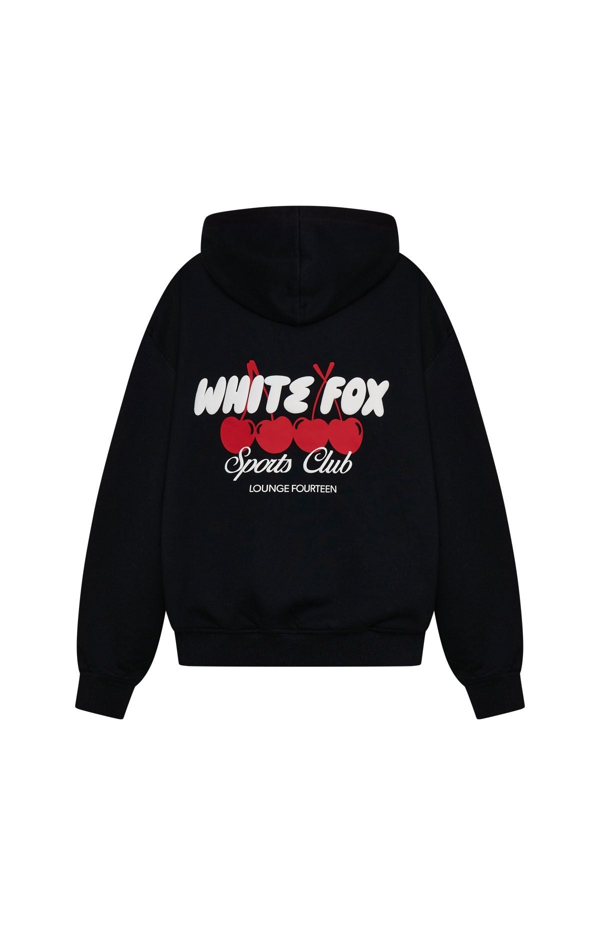 White Fox Club 14 Cassie Boxy Hoodie Black