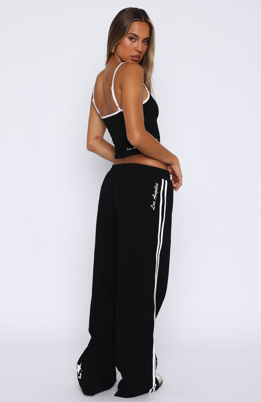 White Fox All Star Season Track Pants Black