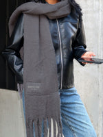 White Fox Luna Scarf Charcoal