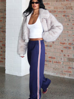 White Fox Travel Era Track Pants Navy