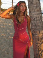 White Fox Hot To Handle Midi Dress Raspberry