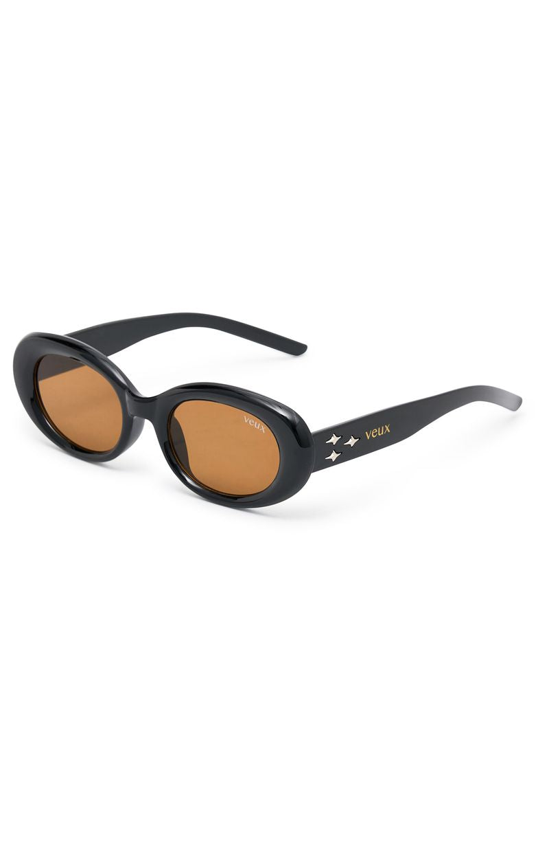 White Fox Emerald Sunglasses Black/Chocolate