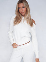 White Fox Please Be Mine Knit Sweater Off White