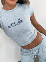 White Fox The Original Baby Tee Grey Marle