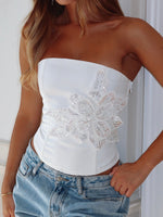 White Fox Martini Hour Strapless Bustier Cream