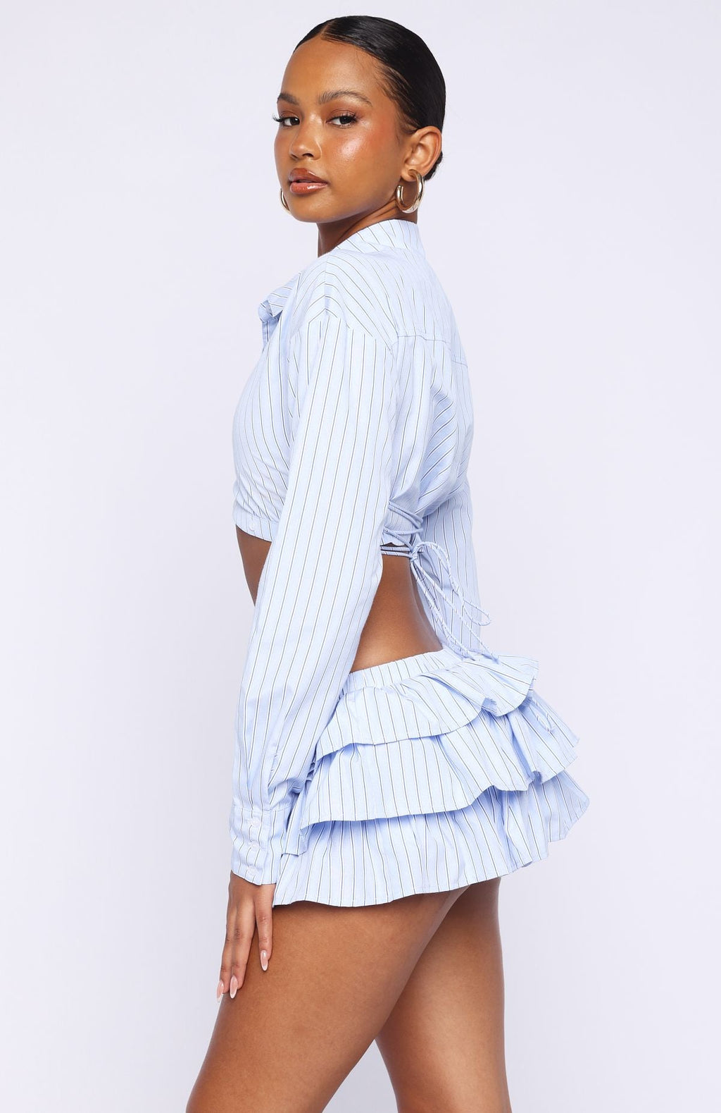 White Fox Lightening Hour Long Sleeve Shirt Sky Blue