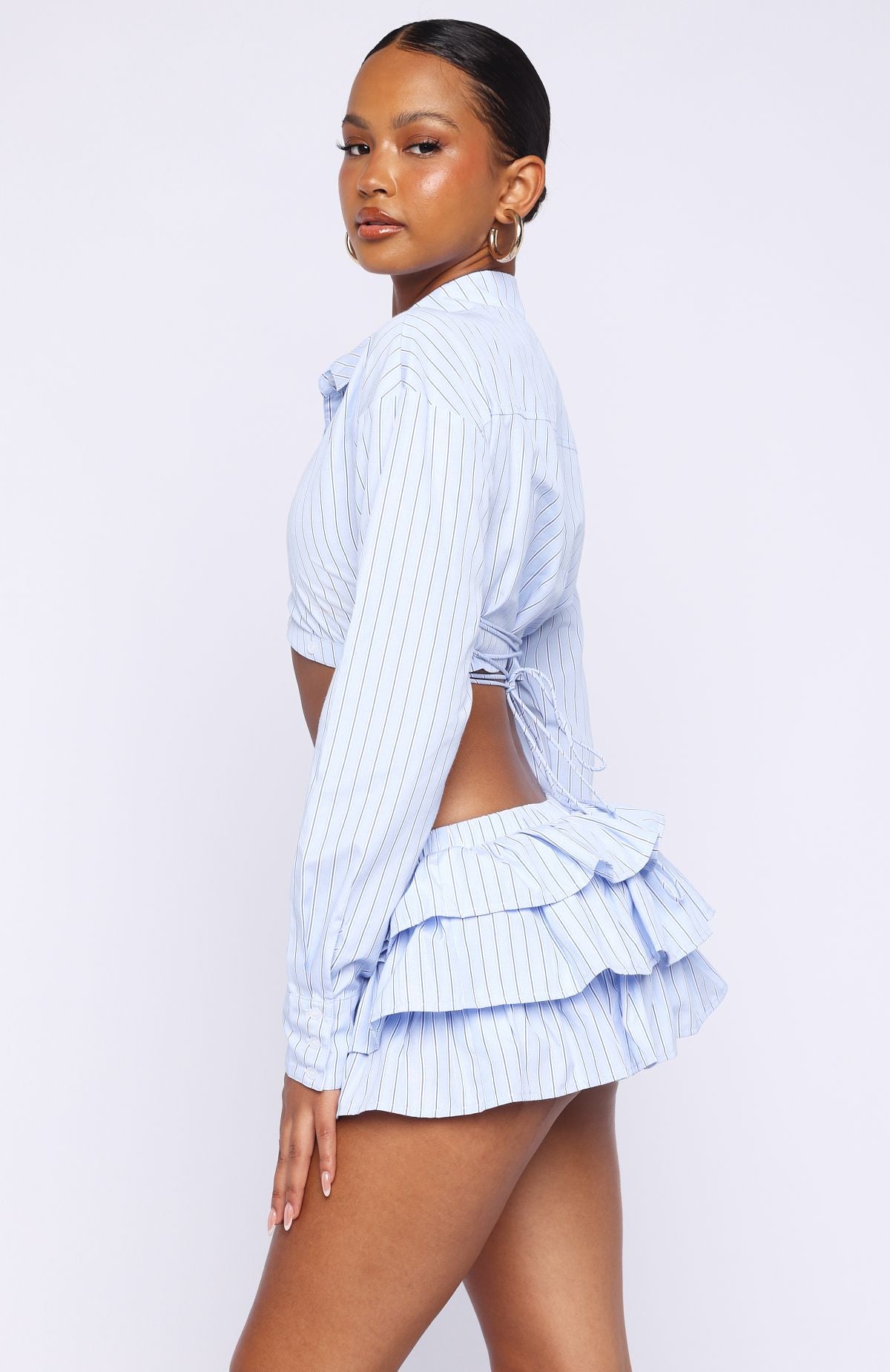 White Fox Lightening Hour Mini Skort Sky Blue