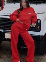 White Fox Capsule 9 Rodeo Crew Wide Leg Sweatpants Red