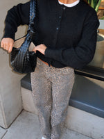 White Fox Warm Whispers Knit Cardigan Black