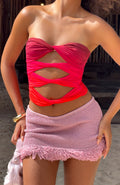 White Fox Dreaming Of Santorini Strapless Top Scarlett Inferno