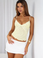 White Fox Sweet Sensation Cami Top Lemon