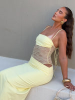 White Fox Compliment Me Maxi Dress Lemon