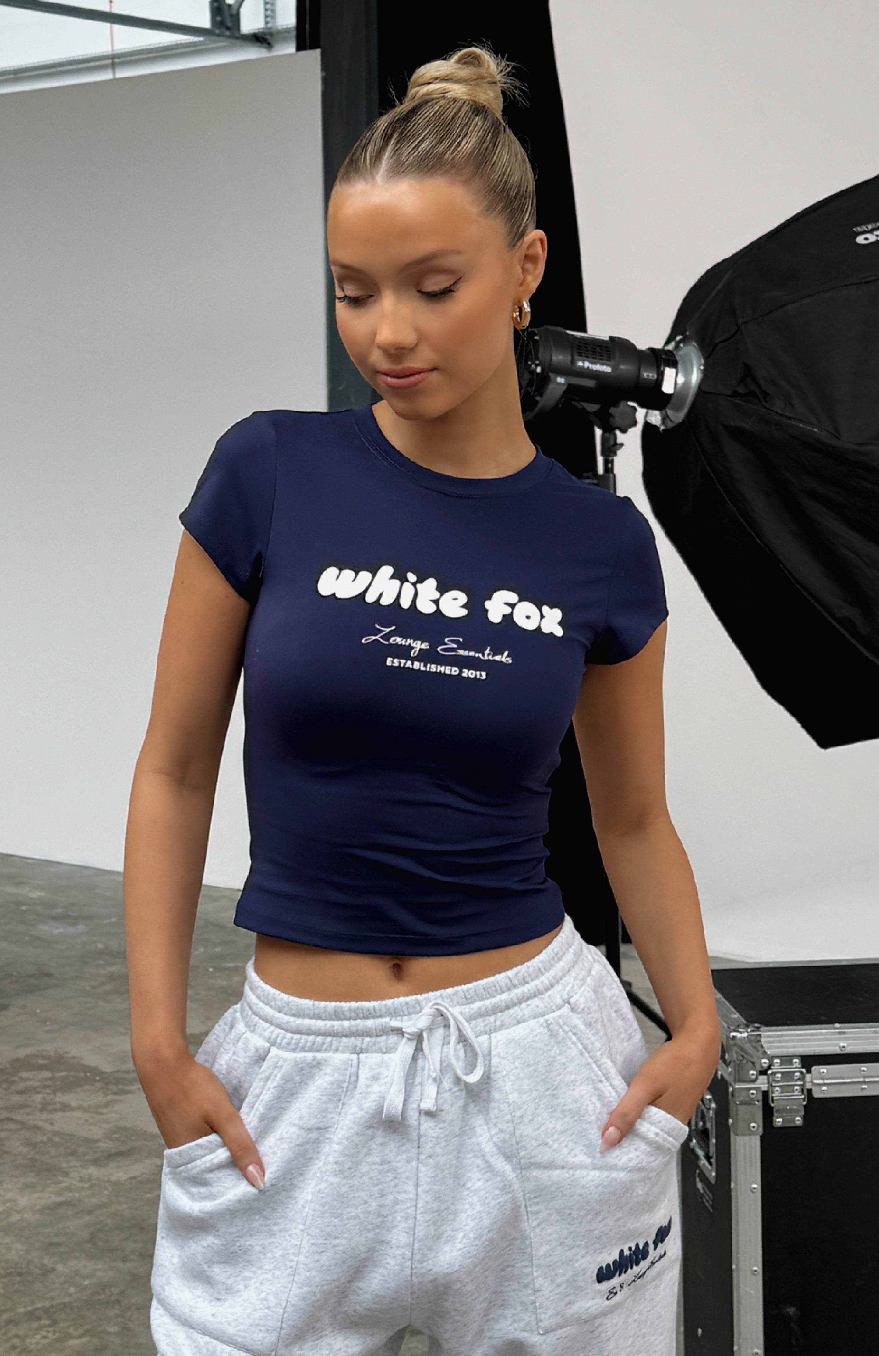 White Fox Era 8 Baby Tee Nautical