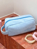 White Fox Lillian Cosmetic Bag Baby Blue