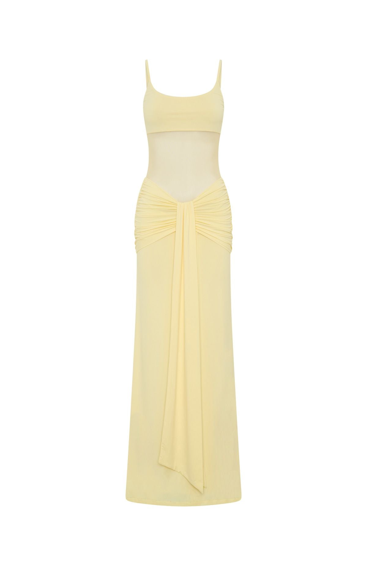White Fox Confetti Skies Maxi Dress Lemon