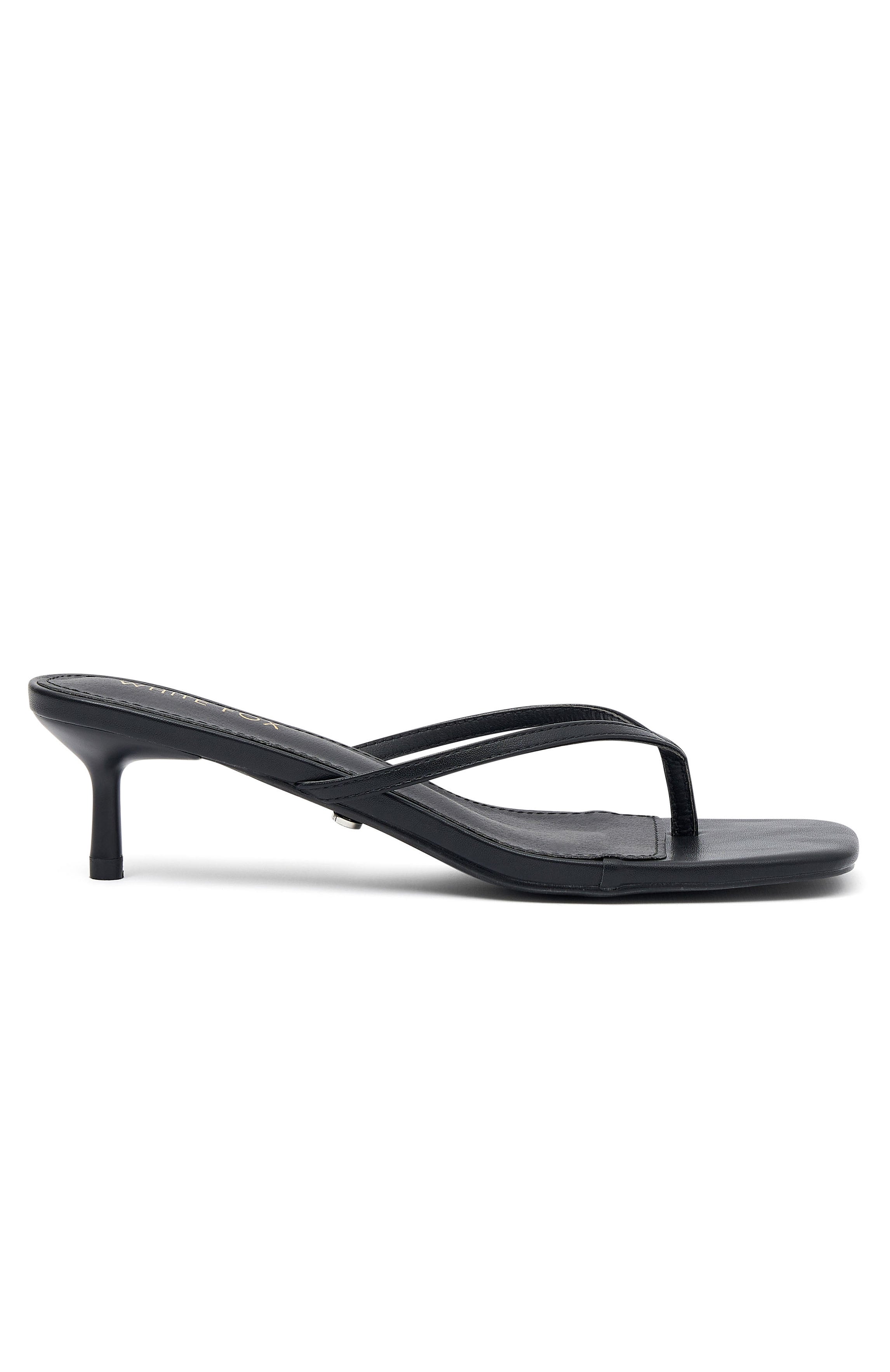 White Fox Hamptons Thong Heels Black
