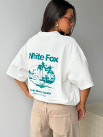 White Fox Made For The Heat Oversized Tee White