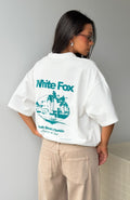 White Fox Made For The Heat Oversized Tee White