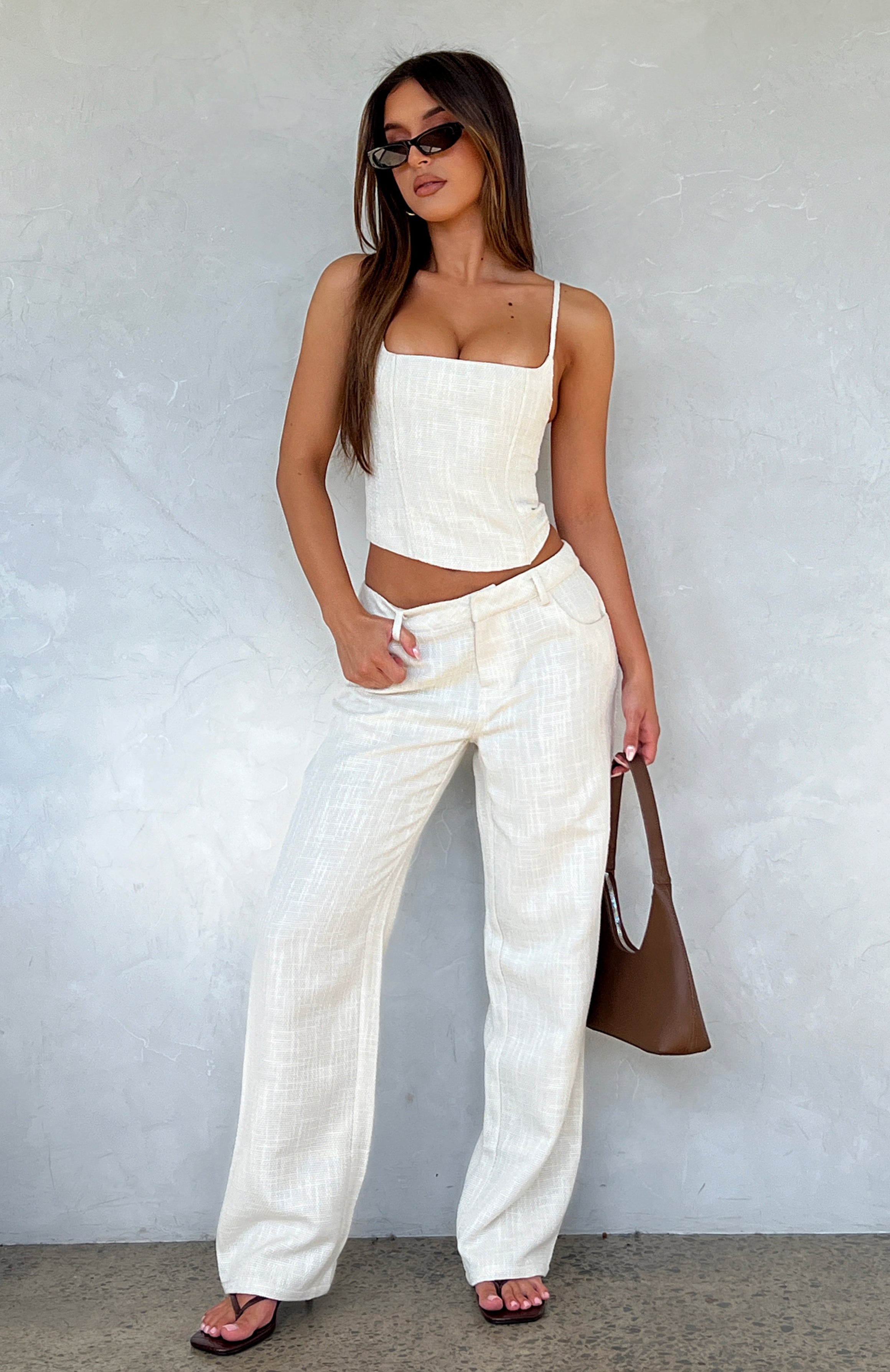 White Fox Head Rush Pants Cream