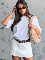 White Fox The Right One Mid Rise Mini Skort White
