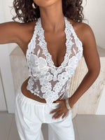 White Fox More Dreams Halter Top White