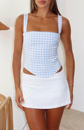 White Fox Crossed Your Mind Bustier Baby Blue