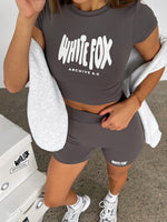 White Fox Archive 6.0 Baby Tee Ash