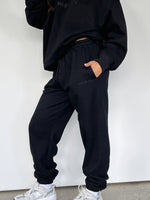 White Fox Stay Lifted Sweatpants Black