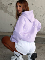 White Fox Stay Lifted Oversized Hoodie Lavender
