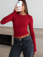 White Fox Only For Tonight Long Sleeve Top Wine