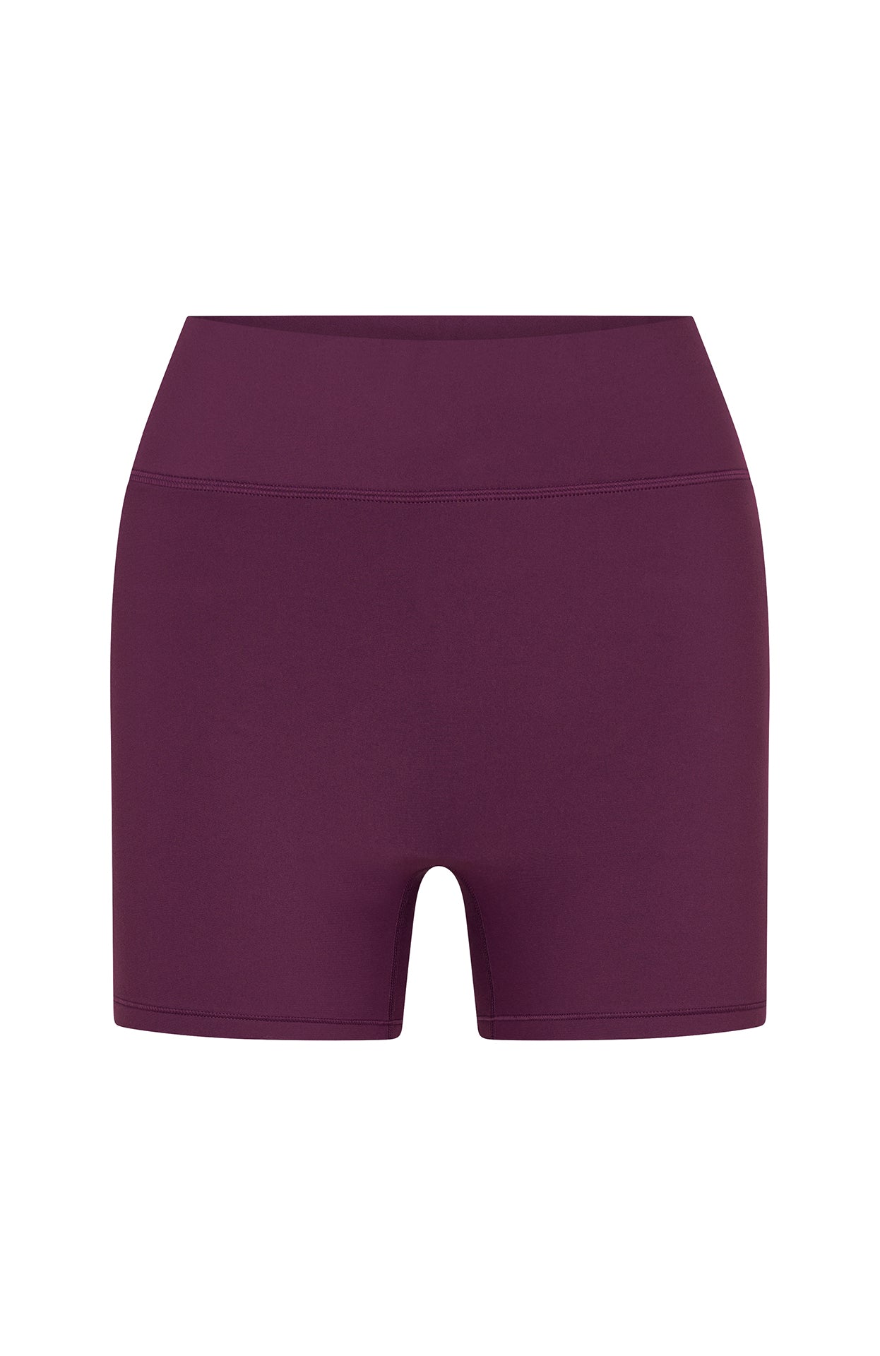 White Fox Keep Up High Waisted Shorts 4" Plum